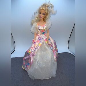 Vtg Barbie Doll 1999 Blonde Blue Eyes Indonesian with 1990’s Pink Birthday Dress